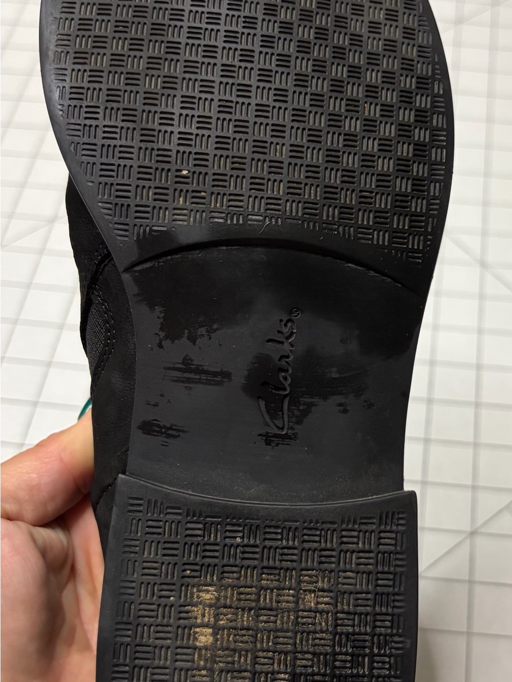 Clarks Black Leather Slip-On Booties - Picture 2 of 2